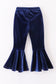 Premium Navy velvet bell pants