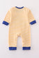 Premium yellow stripe tools applique boy romper