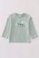 Premium Green excavator applique boy top