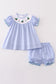 Premium Blue duck embroidery girl set