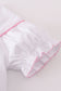 Premium white valentine heart embroidery dress