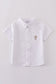 Premium cross embroidery button down shirt