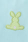 Premium mint bunny embroidery top