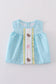 Premium mint bunny egg embroidery gingham dress