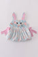 Premium green bunny bow floral dress