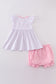 Premium Pink bunny bow set