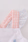 Premium Pink bunny embroidery gingham dress
