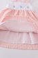 Premium Pink bunny embroidery gingham dress