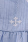 Premium Blue cross embroidery bubble