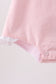 Pink ribbon ruffle bow bubble