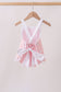 Pink ribbon ruffle bow bubble