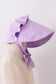Purple ruffle bow bonnet