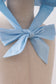 Blue ruffle bow bonnet