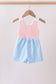 Pink & blue ruffle bow bubble
