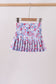 Blue floral print skorts