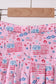 Pink flag star print skorts