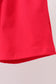 Red apple embroidery shorts set