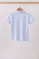 Blue stripe apple embroidery shirt