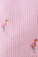 Pink stripe seersucker flamingo dress