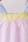 Pink stripe seersucker bow bubble