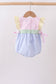 Pink&blue seersucker ruffle bubble