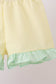 Colorblock ruffle shorts set