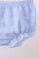 Blue flag embroidery ruffle bloomer set