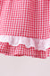 Red watermelon ruffle gingham bloomer set