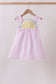 Pink lemon ruffle gingham dress