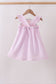 Pink lemon ruffle gingham dress
