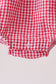 Red watermelon ruffle gingham bubble