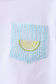 Blue lemon embroidery shorts set
