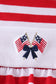 Red stripe flag fireworks embroidery ruffle bubble