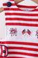 Red stripe flag fireworks embroidery jonjon