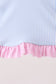 Blue stripe ruffle rashguard set