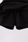 Black scallop hem bow skort