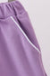 Dark purple scallop hem bow skort