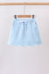Mint scallop hem bow skort