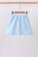 Mint scallop hem bow skort