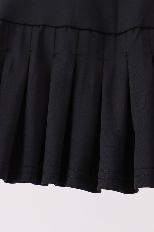 Black pleated skort