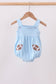 Blue football applique everyone has fun bubble