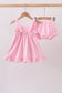 Pink football applique everyone has fun bloomer set