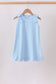 Blue Scalloped Bow Dress