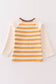 Platinum brown stripe pocket boy top