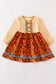 Platinum Yellow halloween print stripe dress