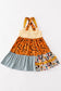 Platinum Yellow halloween print apron dress