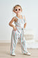 Stripe rainbow girl jumpsuit