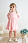 Pink ruffle girl dress