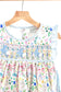 Floral easter bunny hand-smocked girl set