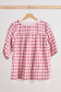 Pink gingham flannel lace  dress